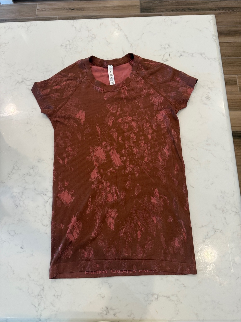 Lululemon Women's Short Sleeve Performance Top in Rust Pink